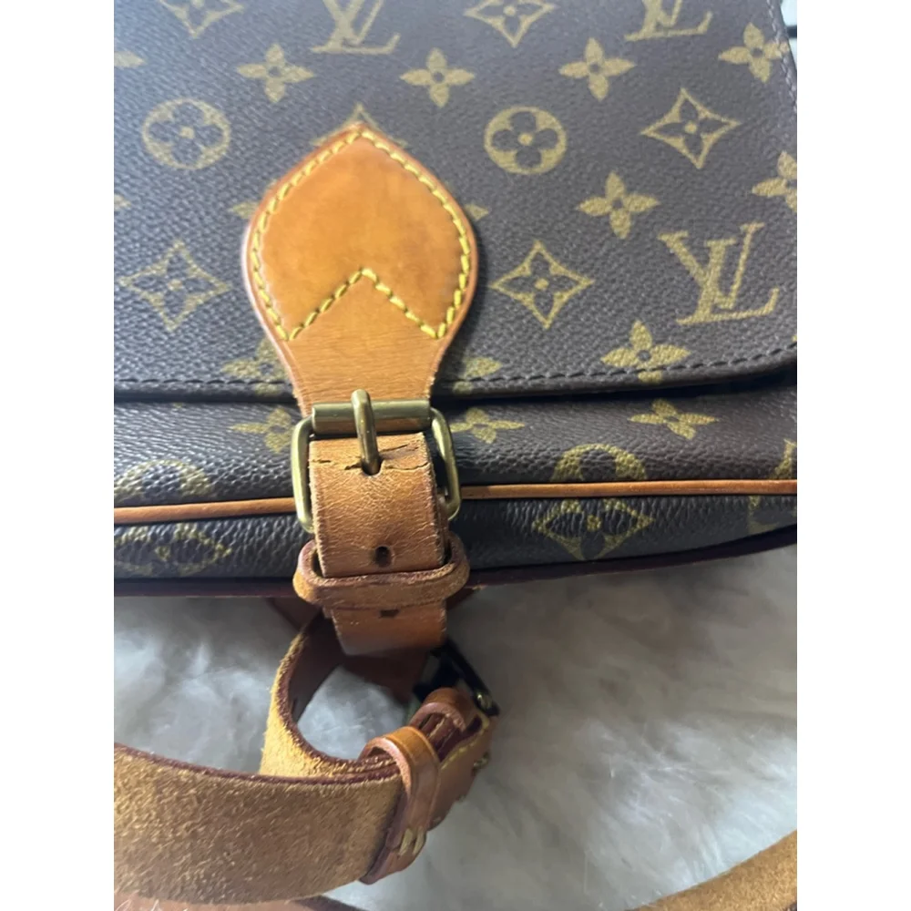 LOUIS VUITTON Cartouchiere GM Shoulder Bag Monogram Leather Brown France M51252